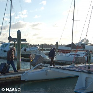 Gene Pista Jake hauling radio to the boat   1