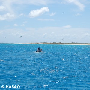 First group heads to shore to find a landing site