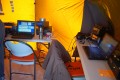 Inside the SSB tent at TX3X